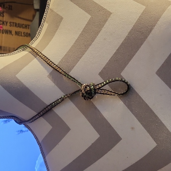 Crystal beaded twined in leather...awesome piece...Bella ryann - Picture 10 of 10